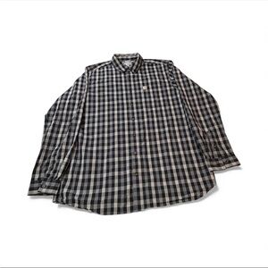 Carhartt Men's Plaid Button Down Shirt - Black and Gray 2 XL Tall